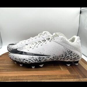 Nike Vapor Speed 2 TD Football Cleats White Black 833380-100 Mens size 15 EUC